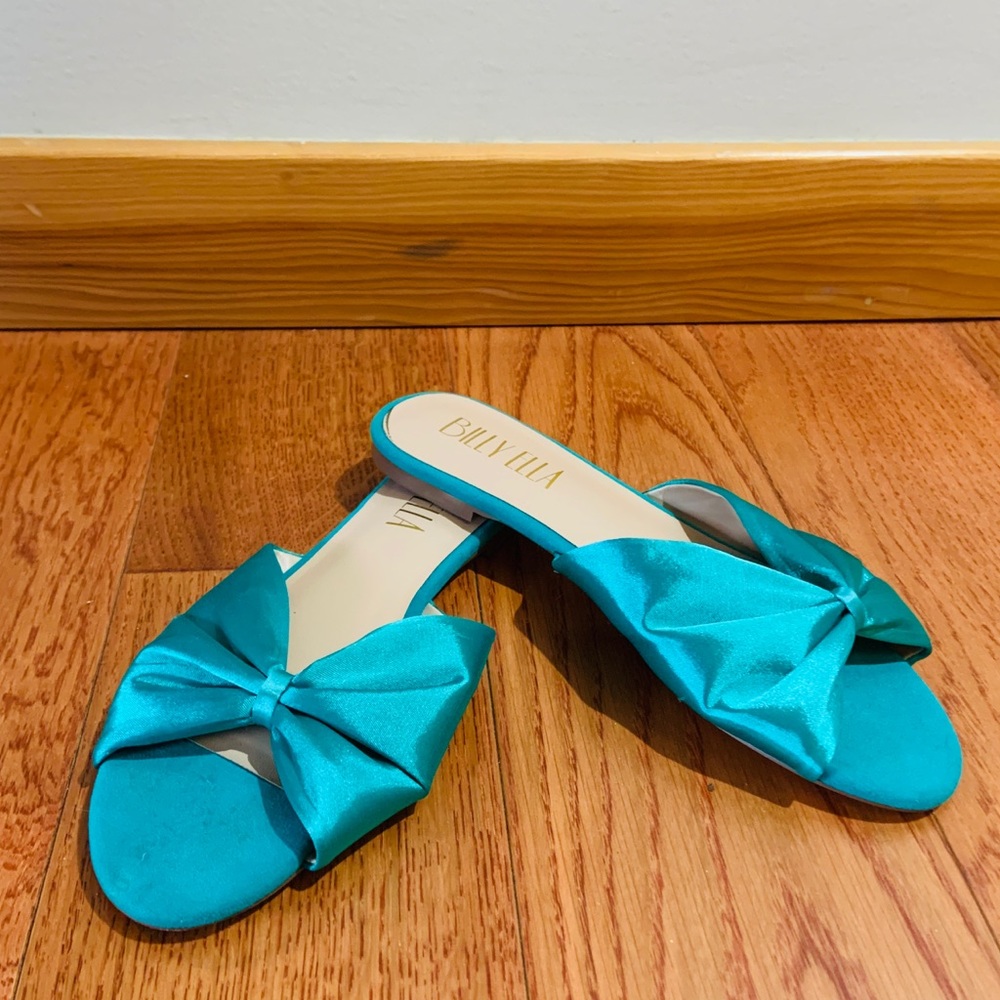 Billie Ella Aqua Slippers sold at Anthropology